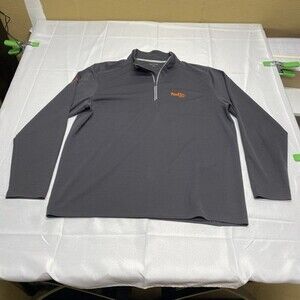 Sport-Tek Men's Gray Long Sleeve Performance Quarter-Zip FedEx Logo Shirt XL